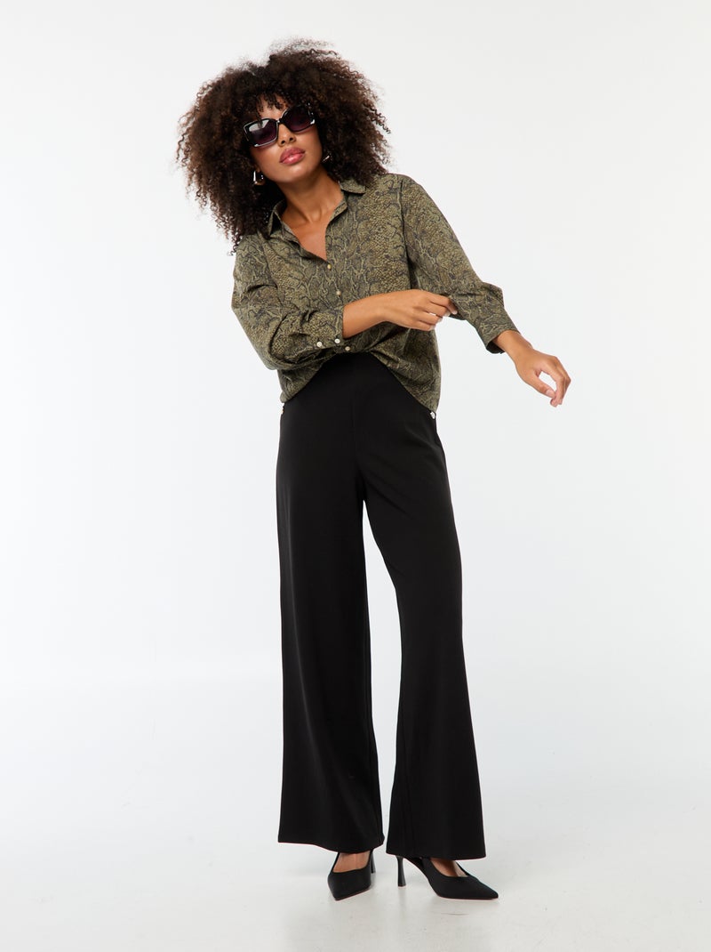 Pantalón ancho y vaporoso 'JDY' Negro - Kiabi