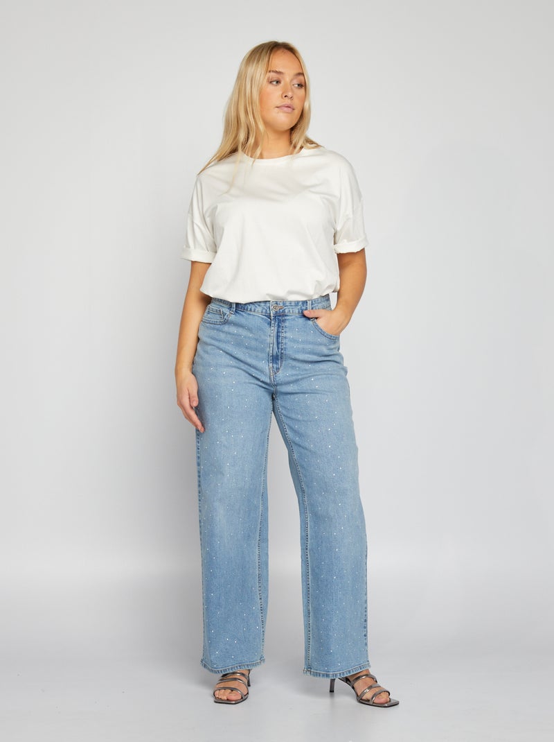 Pantalón ancho/wide leg AZUL - Kiabi