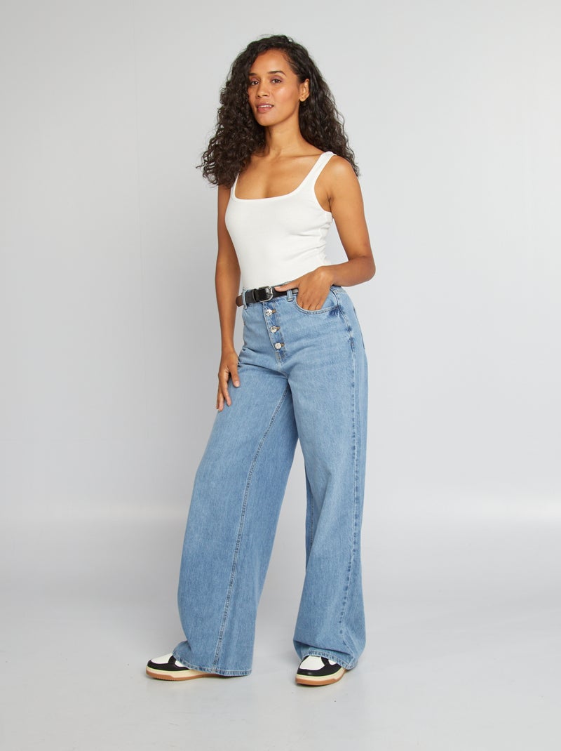 Pantalón ancho/wide leg AZUL - Kiabi