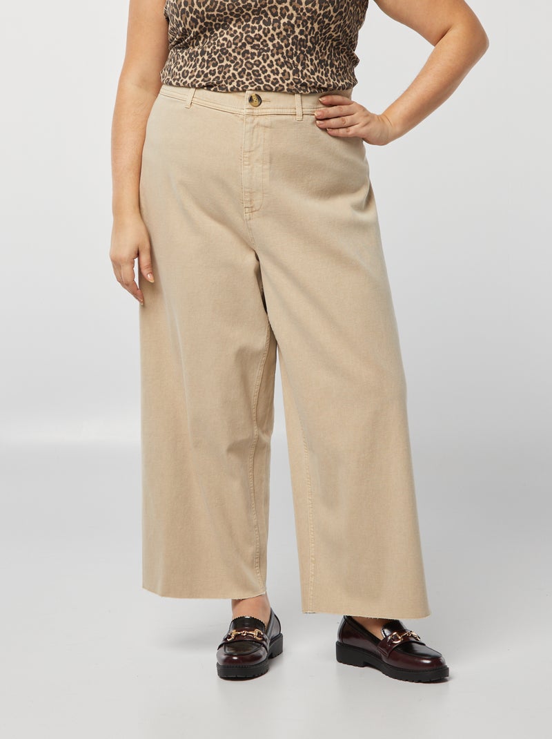 Pantalón ancho/wide leg BEIGE - Kiabi
