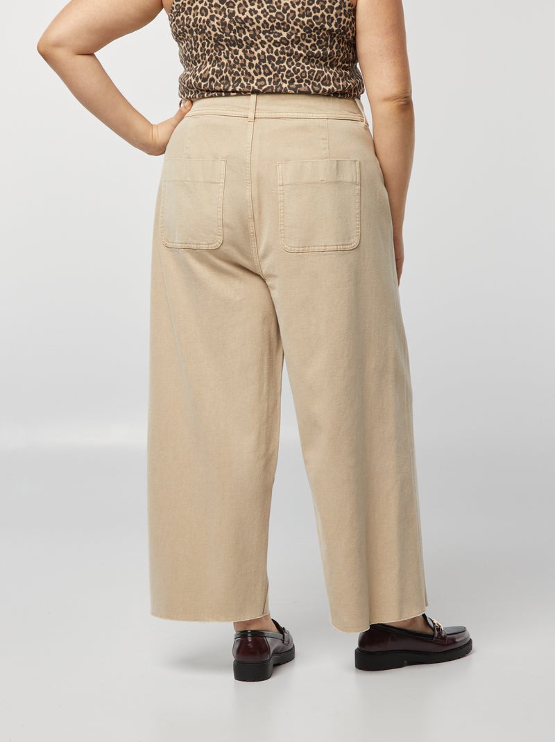 Pantalón ancho/wide leg BEIGE - Kiabi