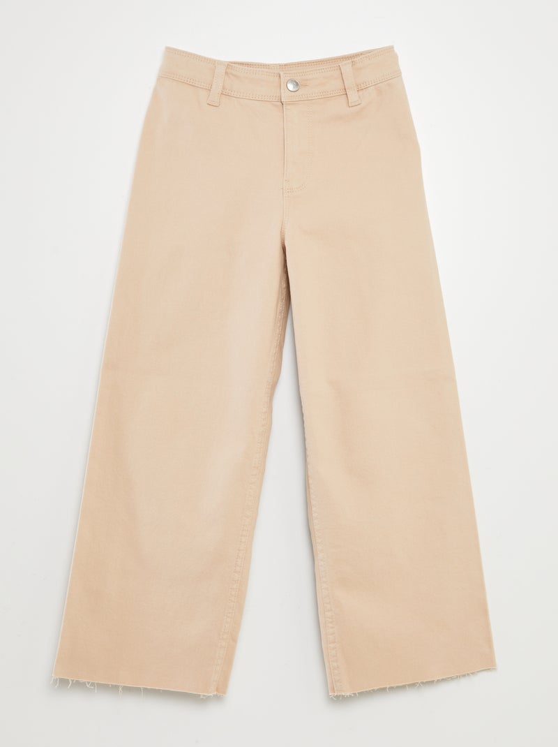 Pantalón ancho/wide leg BEIGE - Kiabi