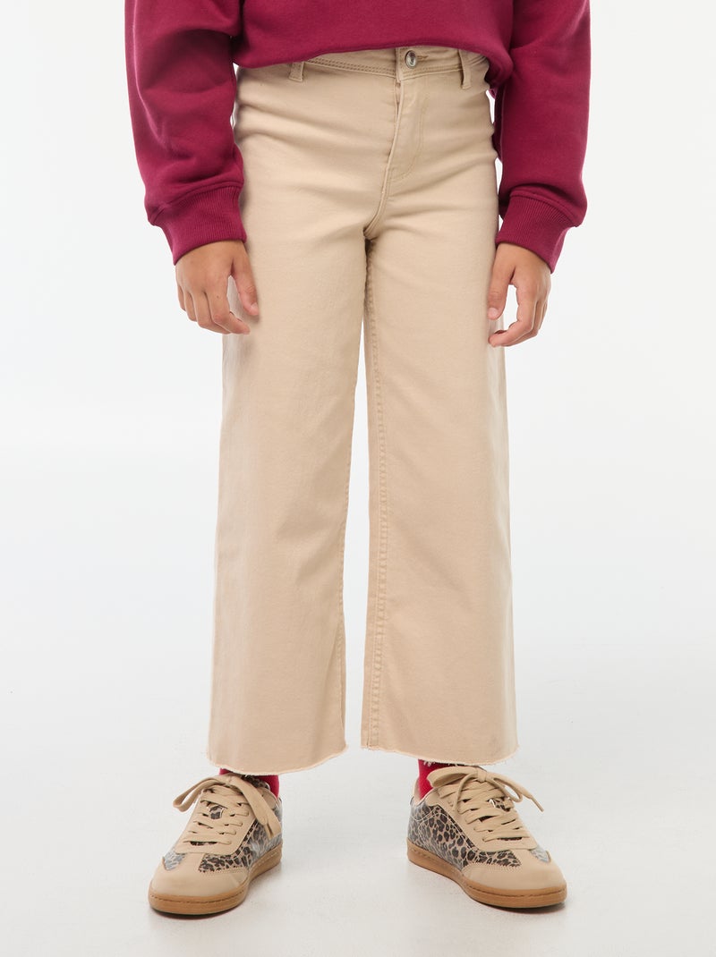 Pantalón ancho/wide leg BEIGE - Kiabi