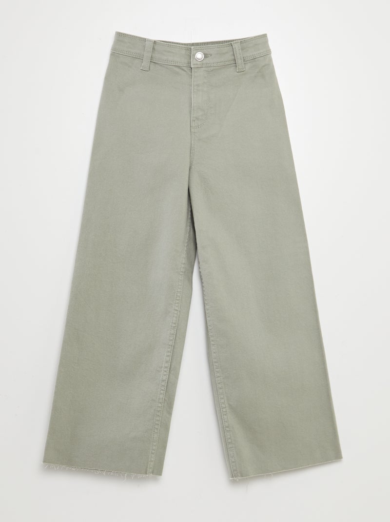 Pantalón ancho/wide leg VERDE - Kiabi