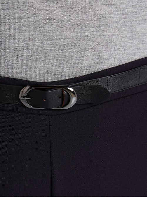 Pantalón antiarrugas con cintura semielástica. - Afibel - Kiabi