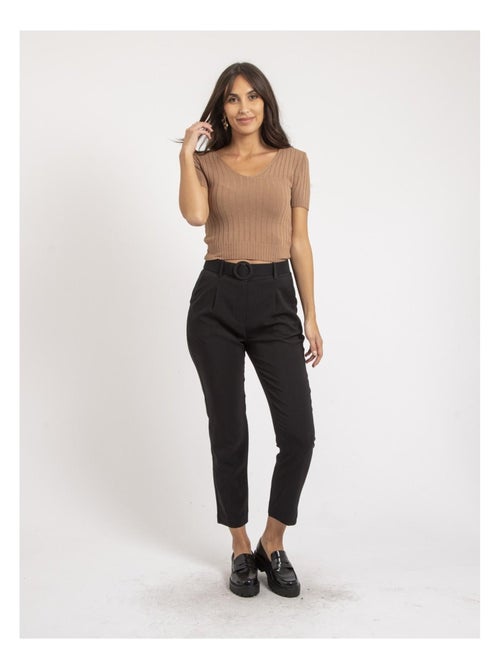 Pantalón avec ceinture EMILIAN - Kiabi