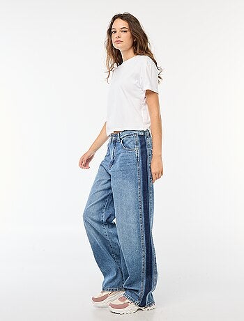 Pantalón baggy a contraste