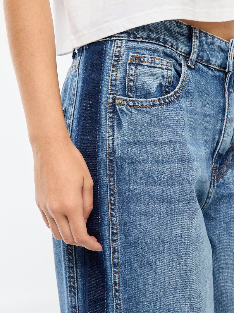 Pantalón baggy a contraste Azul - Kiabi