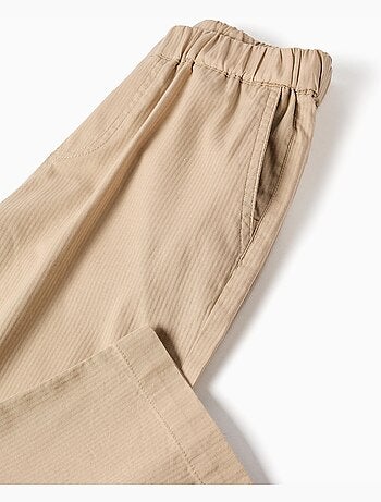 Pantalón baggy de algodón con elástico B&S