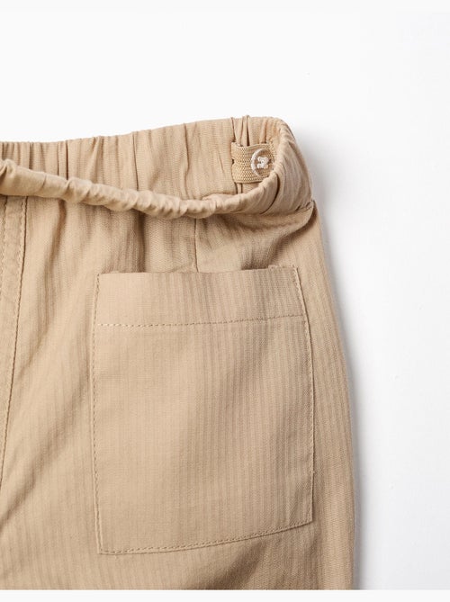 Pantalón baggy de algodón con elástico B&S - Kiabi