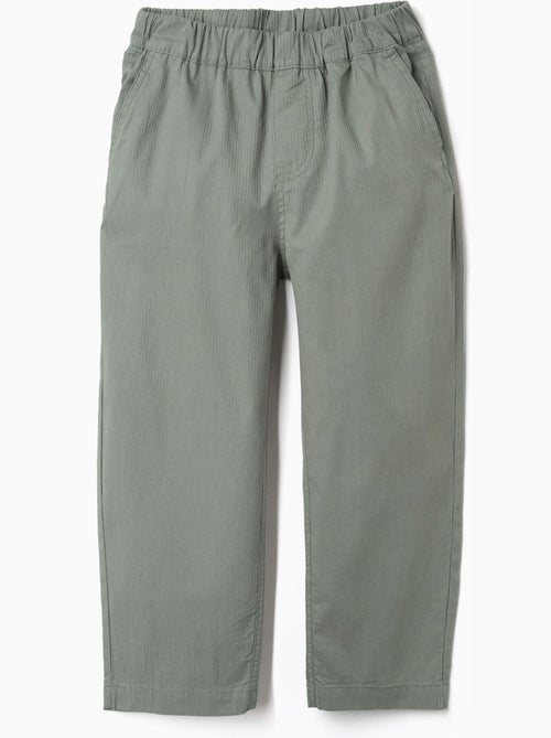 Pantalón baggy de algodón con elástico B&S - Kiabi