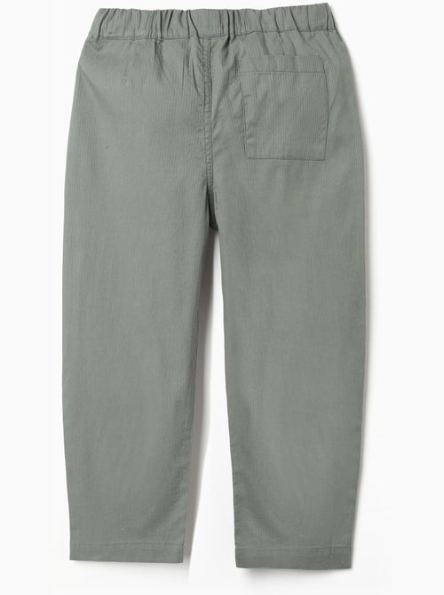 Pantalón baggy de algodón con elástico B&S - Kiabi