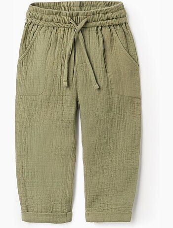 Pantalón baggy de bambula de algodón