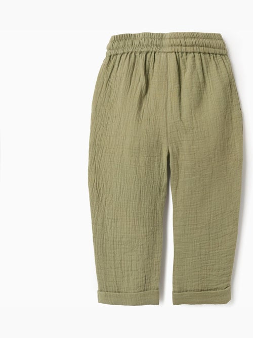 Pantalón baggy de bambula de algodón - Kiabi