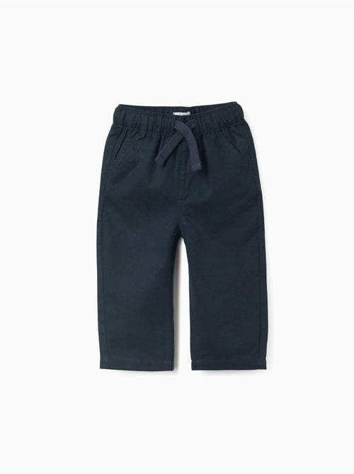 Pantalón baggy de lino con cordón - Kiabi