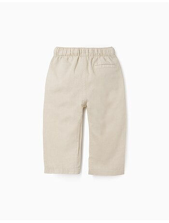 Pantalón baggy de lino con cordón