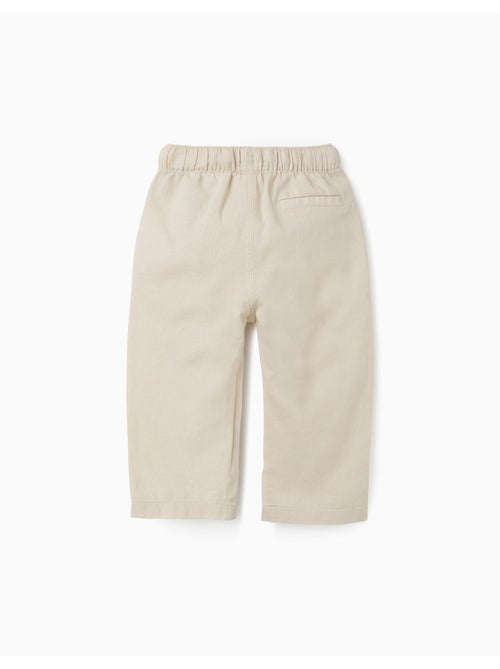 Pantalón baggy de lino con cordón - Kiabi