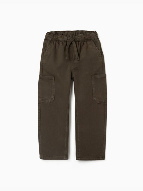 Pantalón baggy de sarga con bolsillos cargo - Kiabi Pantalón baggy de sarga con bolsillos cargo - Kiabi