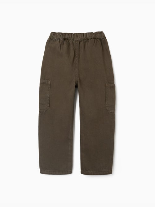 Pantalón baggy de sarga con bolsillos cargo - Kiabi Pantalón baggy de sarga con bolsillos cargo - Kiabi