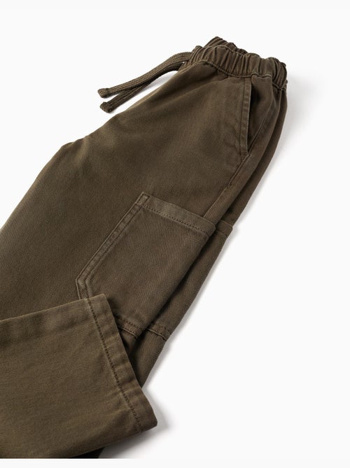 Pantalón baggy de sarga con bolsillos cargo - Kiabi Pantalón baggy de sarga con bolsillos cargo - Kiabi