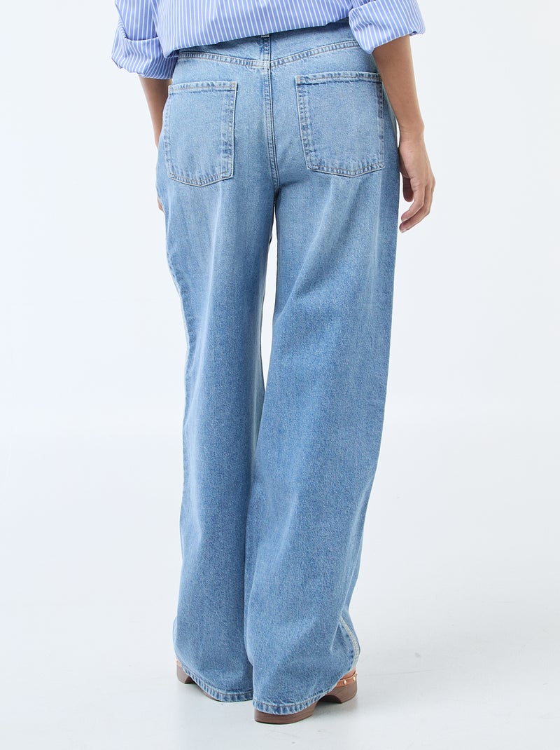 Pantalón baggy de tiro bajo Azul - Kiabi