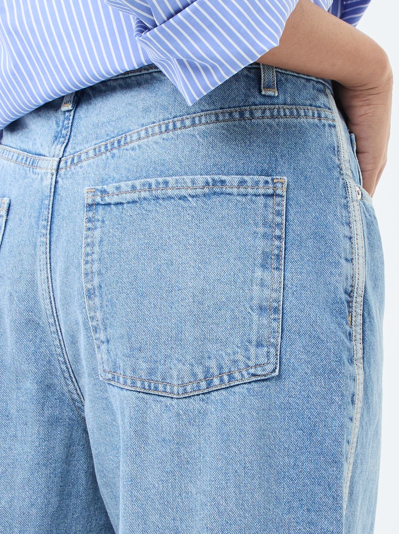 Pantalón baggy de tiro bajo Azul - Kiabi