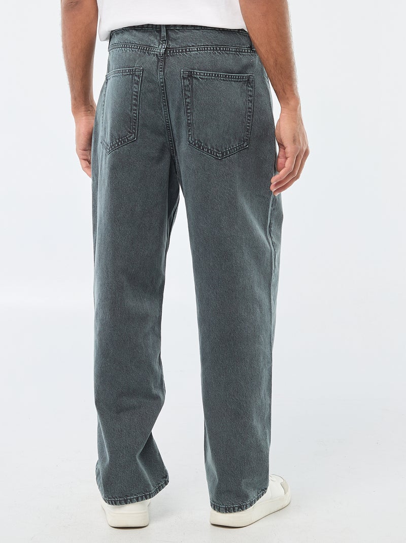 Pantalón baggy liso de twill Azul - Kiabi