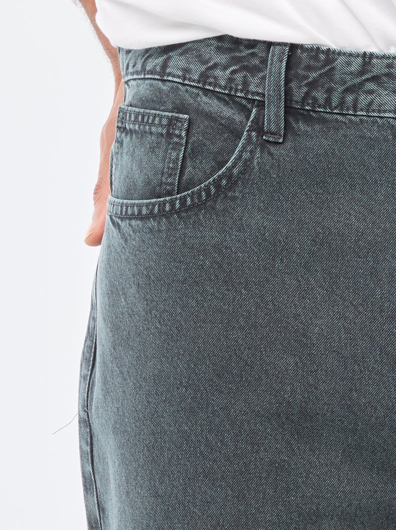 Pantalón baggy liso de twill Azul - Kiabi