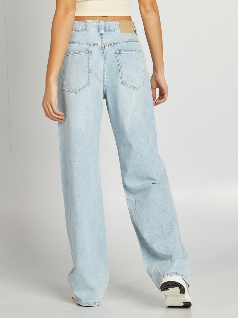 Pantalón baggy tiro bajo AZUL - Kiabi