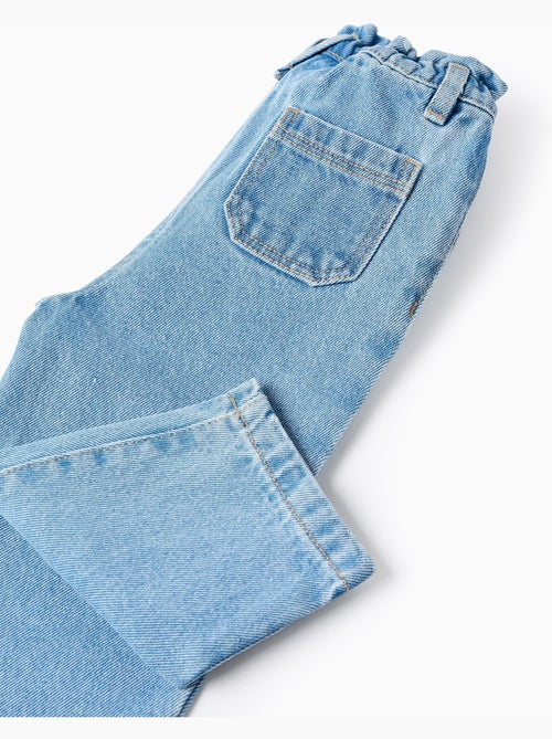 Pantalón baggy vaquero con cintura paperbag - Kiabi