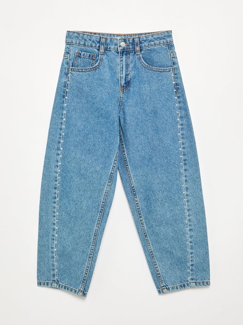 Pantalón barrel con tachuelas fantasía - Kiabi