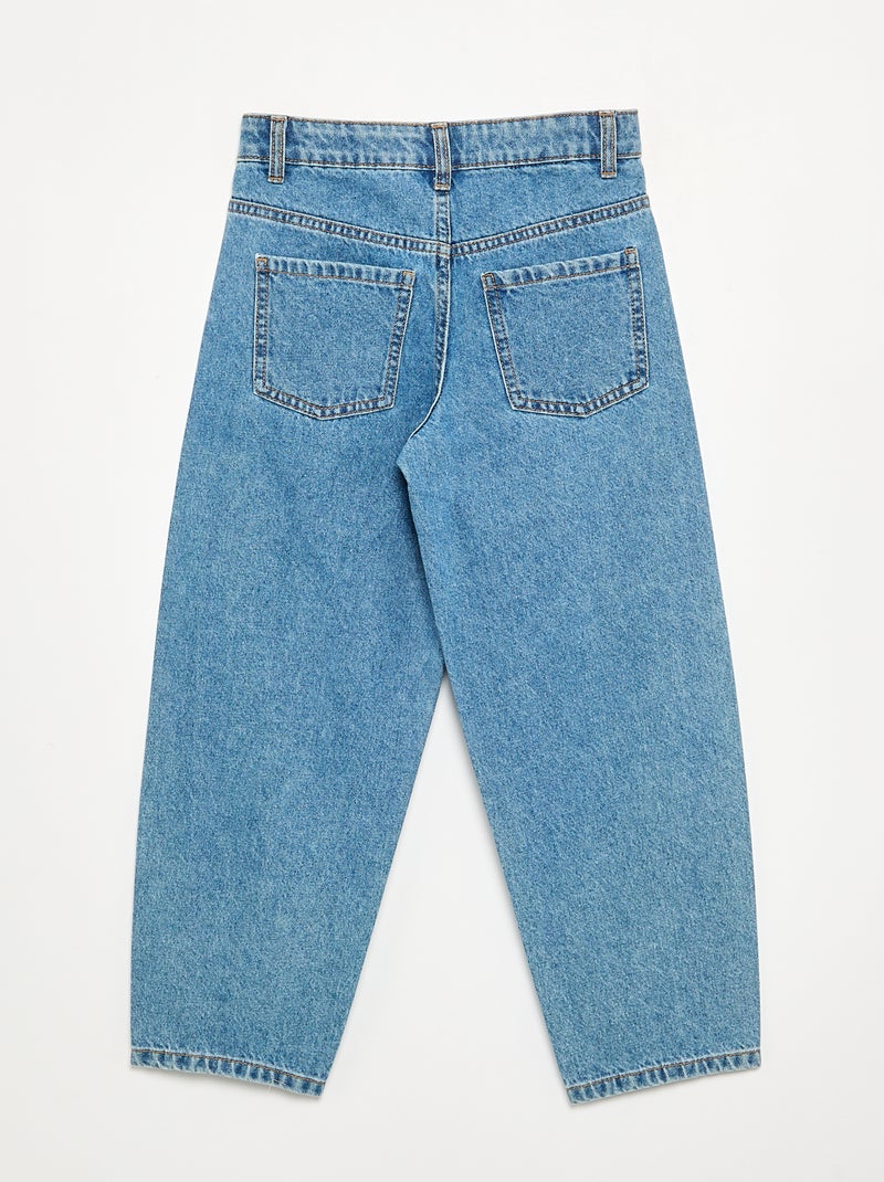 Pantalón barrel con tachuelas fantasía Azul - Kiabi