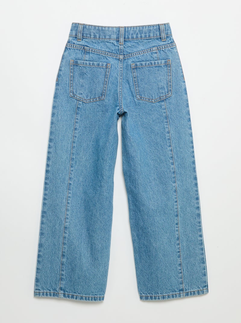 Pantalón barrel con tachuelas fantasía Azul - Kiabi