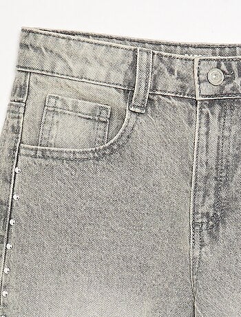 Pantalón barrel con tachuelas fantasía