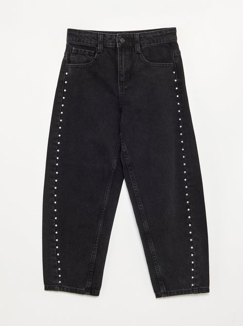 Pantalón barrel con tachuelas fantasía - Kiabi