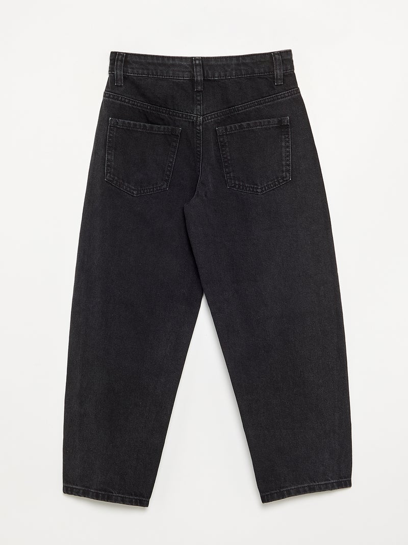 Pantalón barrel con tachuelas fantasía Negro - Kiabi