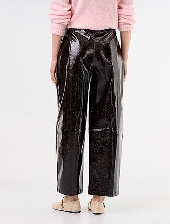 Pantalón barrel de polipiel