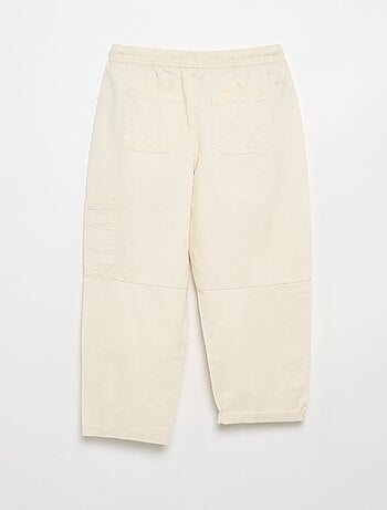Pantalón barrel fit con cordones ajustables