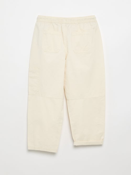 Pantalón barrel fit con cordones ajustables - Kiabi