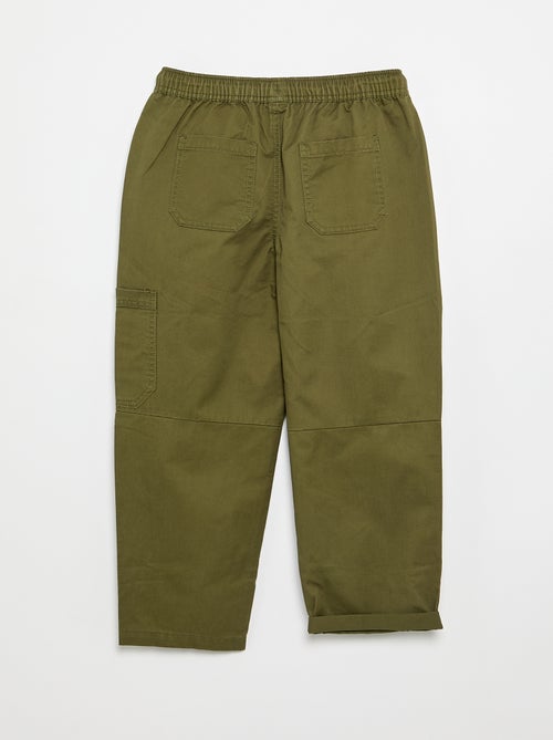 Pantalón barrel fit con cordones ajustables - Kiabi Pantalón barrel fit con cordones ajustables - Kiabi