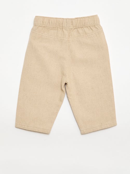 Pantalón blanco con rayas finas - Kiabi