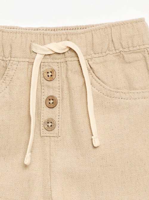 Pantalón blanco con rayas finas - Kiabi