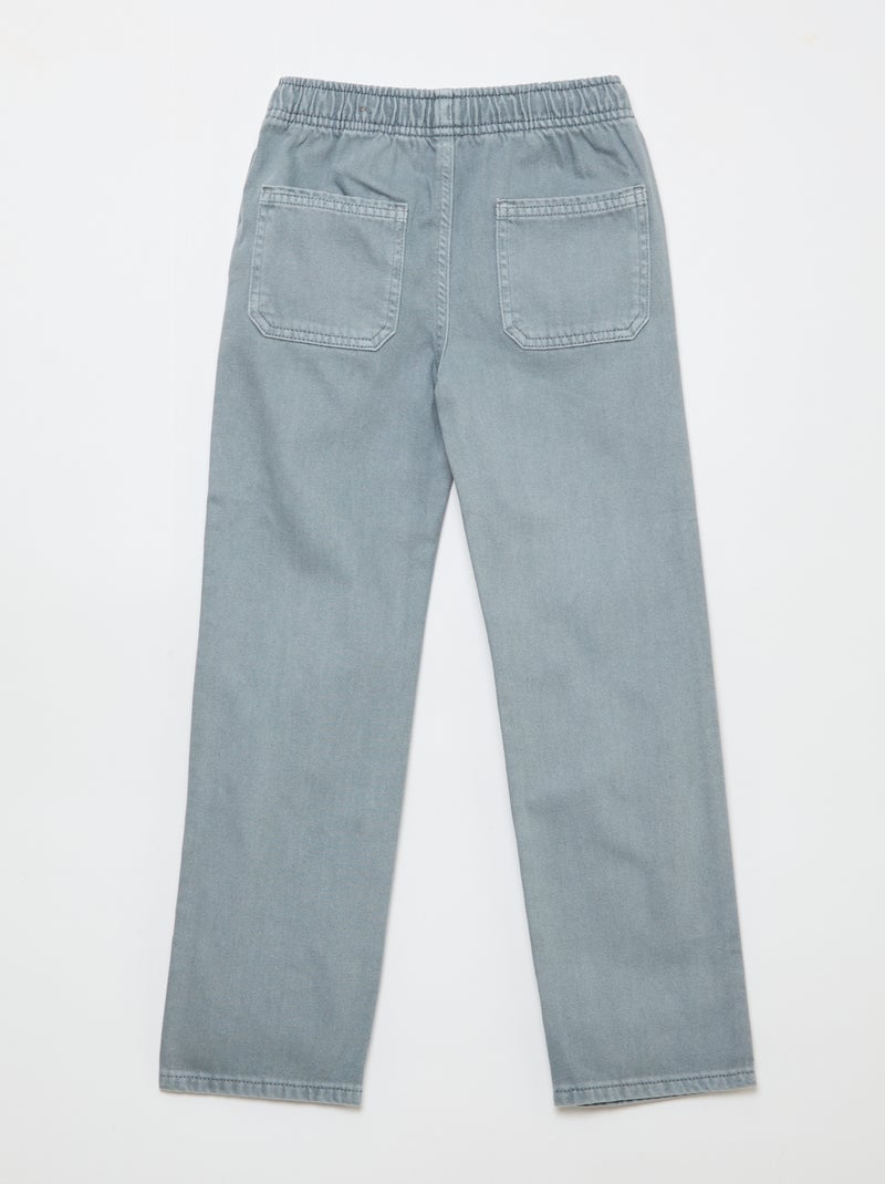 Pantalón bolsillos rectangulares - Corte + ajustado Azul - Kiabi