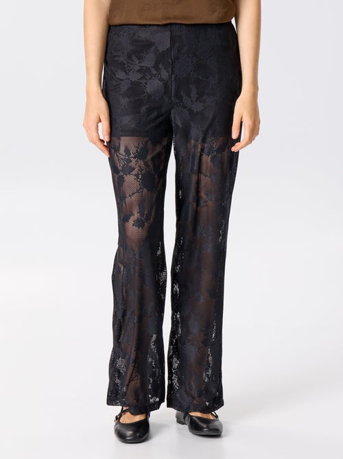 Pantalón bombacho de encaje con forro de short - Kiabi Pantalón bombacho de encaje con forro de short - Kiabi