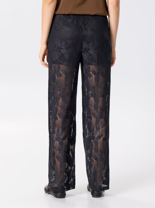 Pantalón bombacho de encaje con forro de short - Kiabi Pantalón bombacho de encaje con forro de short - Kiabi