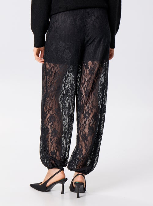 Pantalón bombacho de encaje - Kiabi