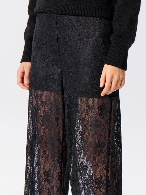 Pantalón bombacho de encaje - Kiabi