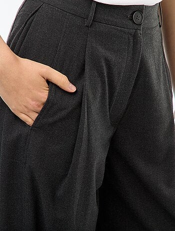 Pantalón globo de talle alto liso