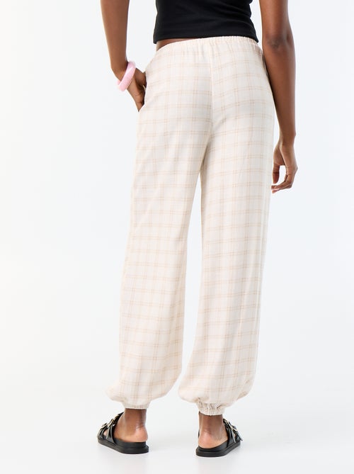 Pantalón bombacho liso con 2 bolsillos - Kiabi