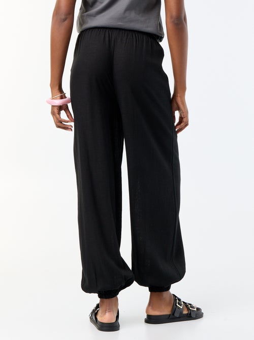 Pantalón bombacho liso con 2 bolsillos - Kiabi